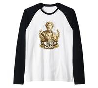Controlla ciò Che puoi Statua Greca della filosofia stoica Maglia con Maniche Raglan
