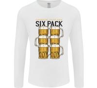 Controlla Il Mio Pacco Da Sei Alcolico Divertente T-Shirt A Manica Lunga Uomo