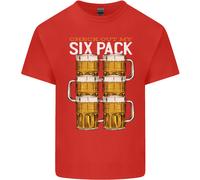 Controlla Il Mio Sei Pack Di Birra Divertente Alcol Uomo Cotone T-Shirt Tee Top