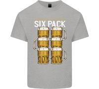 Controlla Il Mio Sei Pack Di Birra Divertente Alcol Uomo Cotone T-Shirt Tee Top