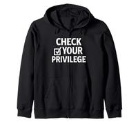 Controlla Il Tuo privilegio - Bold Social Awareness Statement Felpa con Cappuccio