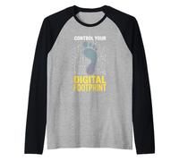 Controlla la Tua Impronta Digitale Codice Binario Tech Graphic Maglia con Maniche Raglan