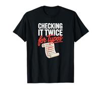 Controllandolo Due Volte per Gli errori di battitura Divertente Grammatica Insegnante di Inglese Maglietta