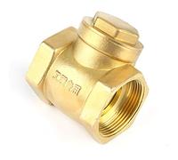 Controllare la valvola in ottone non restituzione Tipo di oscillazione DN40 BSP 1 1/2 pollice Controllo del flusso d'acqua a un modo per sistemi idraulici giallo 8,5 x 7 cm