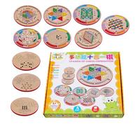 Controllati set di giochi di scacchi, set di scacchi - Set di scacchi da 10 in 1 multifunzionale | Giocattoli educativi interattivi per le riunioni della famiglia dei viaggi domestici feste