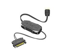 Controller 5V 3 pin for alimentazione SATA Mini controller RGB Hub a 3 pin Dissipatore di calore for luce LED(Black 5V 3Pin)