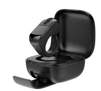 Controller ad anello wireless per Rokid AI Smart Glasses scatto remoto per foto, pagine e controllo musica, compatto in ABS, nero (nero)