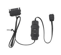 Controller ARGB, Adattatore 5V 3Pin per Ventola PC con Telecomando (Nera) | Corpo compatto 46mm in PC Interfaccia standard senza scheda madre Controllo manuale tasti M S C Ventola chassis illuminazione