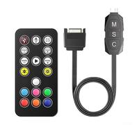 Controller Argb con telecomando a 17 pulsanti per ventole RGB indirizzabili a 5 V 3 pin e strisce LED Hub in plastica nera unità di alimentazione per effetti di illuminazione per PC da gioco senza