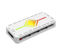Controller Argb magnetico, hub di illuminazione wireless, splitter PWM da 4,72 pollici a 3 pin con controllo del segnale, modulo di gestione LED, console RGB dal design minimale, illuminazione PC per