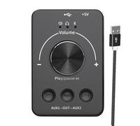 Controller Audio multimediale - Tasto di regolazione del volume USB, Quadrante audio digitale | Controllo Audio Ergonomico con Finitura lucida per la configurazione del computer nella zona di trav