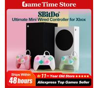 8Bitdo Ultimate Mini Wired Controller for Xbox with RGB Lighting Fire Ring, Hall Effect Joysticks and Triggers, for Xbox Series X|S, Xbox One, Windows 10/11 - Officially Licensed (Translucent White)
