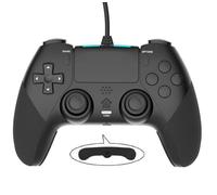 Controller con cavo per PlayStation 4 con pulsanti di programmazione avanzata, joystick a doppia vibrazione, per PS4/PS4 Slim/PS4 Pro e PC (nero)