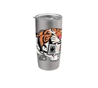 Controller da gioco retrò Tiger Classic Arcade Pixel Bicchiere termico in acciaio inox doppia parete