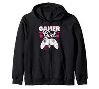 Controller del Cuore di Gamer Girl Felpa con Cappuccio