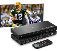 Controller della parete video HDML 2x2 4K, processore di pareti video Portta con 11 modalità di giunzione, RS232, rotazione a 180 °, estrattore audio, 2x2,1x2,1x3,1x4,2x1,3x1x4x1