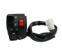 Controller dell'interruttore del manubrio da 22 mm da 7/8 "per il pulsante corno girare la spia elettrica fendinebbia lampada avvio compatibile con la maggior parte delle bici(Left)