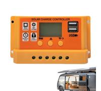 Controller di carica per pannelli , controller PWM 30 A, 12 V, 24 V, inverter per cellulari, tablet, PC, batterie RV - Protezione contro sovraccarico, energia rinnovabile