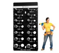 Controller di filettatura per dadi e bulloni | Misuratore di dimensione in alluminio - Calibro di filettatura - Per la lavorazione di riparazione auto manutenzione camion lavorazione metalli