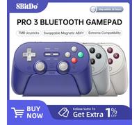 Controller di Gioco Bluetooth 8BitDo Pro 3, Gamepad Wireless con Joystick TMR per Nintendo Switch 2, PC Windows, ANDROID, iOS