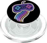 Controller di gioco retrò Synthwave Vaporwave Glow Trails PopSockets PopGrip per MagSafe