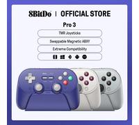 Controller di gioco wireless 8BitDo Pro 3 per Switch 1/2 Windows, Apple, con joystick TMR, trigger commutabile, pulsante intercambiabile