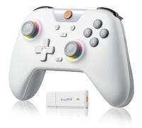 Controller di gioco wireless X05 Bluetooth compatibile con PC/telefono/switch/Steam Gamer, luce RGB, effetto Hall (bianco)