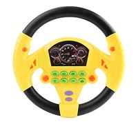 Controller di guida simulato, giocattolo musicale educativo per bambini dai 4 ai 6 anni, con luci e suoni, simulazione interattiva di guida (giallo, taglia unica)