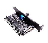 Controller di velocitÃ della ventola PCI, hub a 8 ventole alimentato, controllo della temperatura del radiatore della CPU PWM