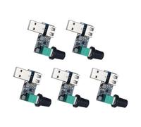 Controller di velocità della ventola USB 5 pezzi modulo regolatore continuo 5 V-12 V manopola in metallo per regolare il volume d'aria in casa ufficio o in viaggio