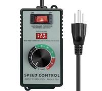 Controller di velocità variabile, 100 V-120 V, 15 A, regolatore di tensione elettronica, regolatore di velocità della ventola, con protezione da sovraccarico e tensione, display a LED
