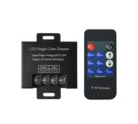 Controller dimmer LED DC12V-24V 30A con telecomando wireless RF a 11 tasti for strisce luminose monocolore 5050 3528(Noir)