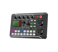 Controller DJ Audio Mixer Live Sound Card Microfne Mobile Cambiaggio vocale Karaoke for la registrazione delle trasmissioni KTV Musica di gioco per imparare a mixare(Color:Noir)