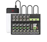 Controller DJ Console di missaggio a 10 canali Mixer audio digitale Mixer microfono/linea stereo con riverbero e alimentazione Phantom 48V Tavolo sonoro a 10 canali
