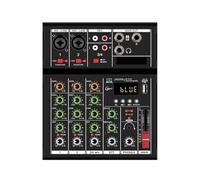 Controller DJ, Console DJ digitale portatile professionale con mixer USB Border Live Singing Mixer a 4 canali Nero 1 pz