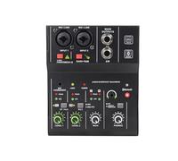 Controller DJ, Interfaccia portatile professionale a 2 canali, console con scheda, mini mixer USB for studio di registrazione for chitarra e canto