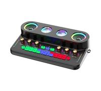 Controller DJ, Live Broadcast Sound Card Au-dio Integrated Machine Home KTV Device Colorful Change of Voice With Mic for Phone(S20 White Package 1)