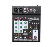Controller DJ, Mixer audio-dio a 4 canali Console audio Riproduzione MP3 Console BT Mixer audio-dio digitale Effetto riverbero EQ a 3 bande Alimentatore DC 5V