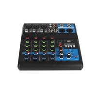 Controller DJ, Mixer audio Tavolo audio a 5 canali Mixer professionale Computer Registrazione sul palco Scheda audio USB Attrezzatura for DJ con toni alti e bassi