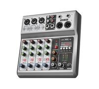 Controller DJ, Mixer Professionale, Console Di Missaggio Con Scheda Con Effetto Di Ritardo Eco Bluetooth USB Digitale A 5 Canali, Ingresso Stereo 48 V