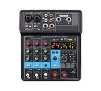 Controller DJ Scheda audio Bluetooth Mini Audio Mixer Bluetooth a 4 canali DJ 16 Console di riduzione del rumore degli effetti digitali USB Record for il canto per imparare a mixare