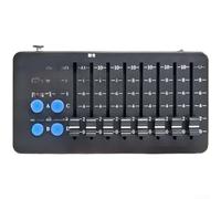 Controller DMX512 a 32 canali con funzionalità wireless, ricaricabile 3000 mAh, console di illuminazione programmabile per palcoscenico DJ Party, 8 fader, nero (senza fili)
