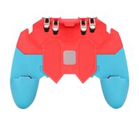 Controller ergonomico per giochi mobile, gamepad con tasti ribaltabili e controllo simultaneo a quattro dita per PUBG, Free Fire e titoli d'azione,