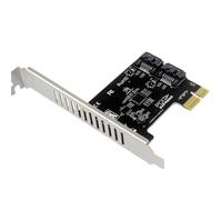 Controller Expansion Card, Chassis Adapter, Plug-and-Play Cooling Feature, 2 Port Data Transfer, System Accessory, Ideal for Workstation Servers Desktops, 4.72x2.2x1.18in