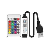 Controller for strisce luminose a LED RGB con telecomando a infrarossi a 24 tasti dimmer for telefono musicale Regolazione della luminosità di controllo adatto for luci a nastro 5050(24 keys USB5V)