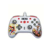 Konix Controller cablato One Piece per Nintendo Switch, Switch OLED e PC - Funzione di vibrazione - Cavo da 3 m - Motivo Luffy - bianco