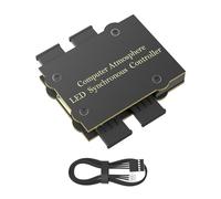 Controller LED ARGB Fan a 4 porte 5V 3PIN ARGB Fan LED Controller con velocità di luminosità regolabile con cavo USB 2.0 a 9 pin