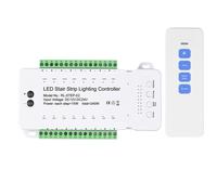 Controller LED per Scale Dimmerabile 16 Canali Dual PIR Sensore di Movimento Step Light Strip Scale Controller per Striscia Lampada(B)