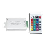 Controller LED RGB 12A 24A 24 tasti 44 Telecomando wireless a infrarossi Alluminio DC12V-24V Adatto for 5050/3528(24keys,12A)