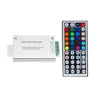 Controller LED RGB 12A 24A 24 tasti 44 Telecomando wireless a infrarossi Alluminio DC12V-24V Adatto for 5050/3528(44 keys,24A)